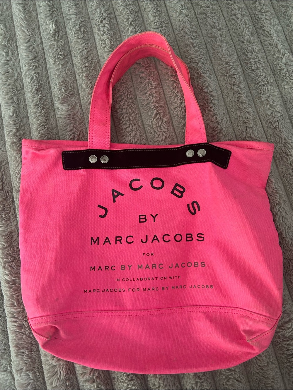 Jacobs by Marc Jacobs Hot Pink Canvas Tote Bag